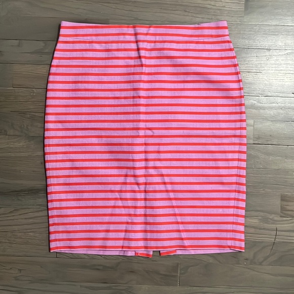 J. Crew Dresses & Skirts - J.Crew | Women’s | Pink/Orange Striped Pencil Skirt | Size 4